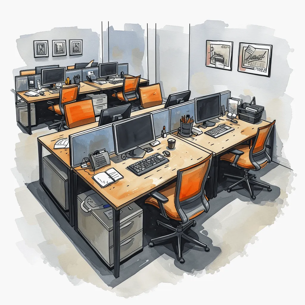 Open Desk Workstation