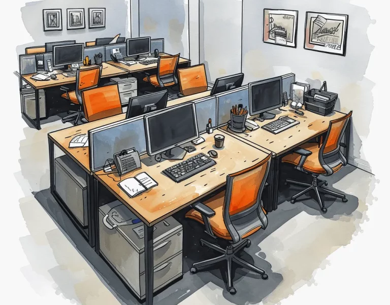 Open Desk Workstation